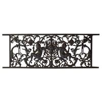 A Cast Iron Decorative Grill 48" W x .5" D x 17" H — France, 20th Century