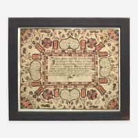 A Fraktur birth and baptismal certificate for Johan George Mahrsteller Heinrich Weiss (active c. 1776-1808)