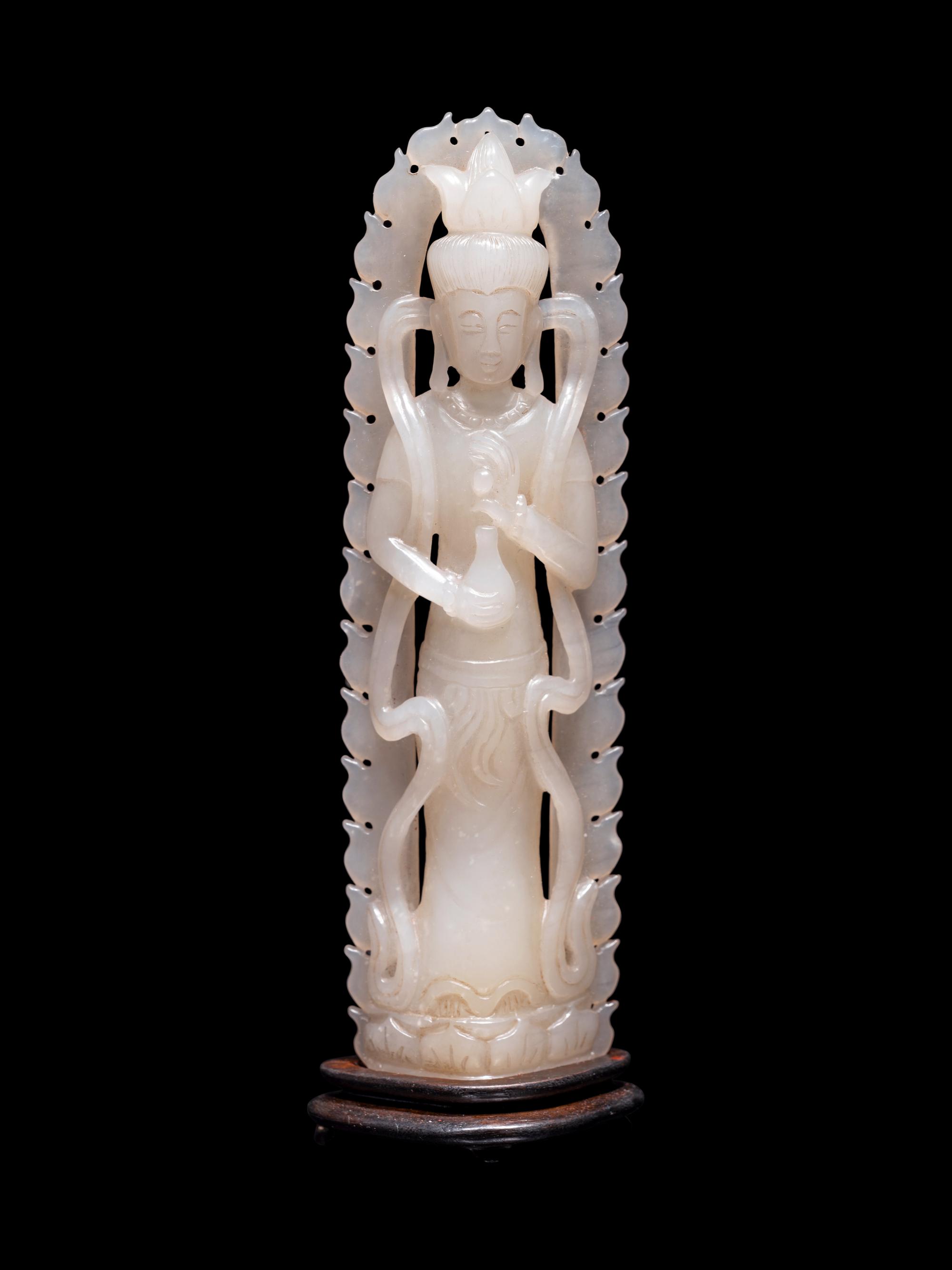 Two Chinese Carved Hardstone Figures