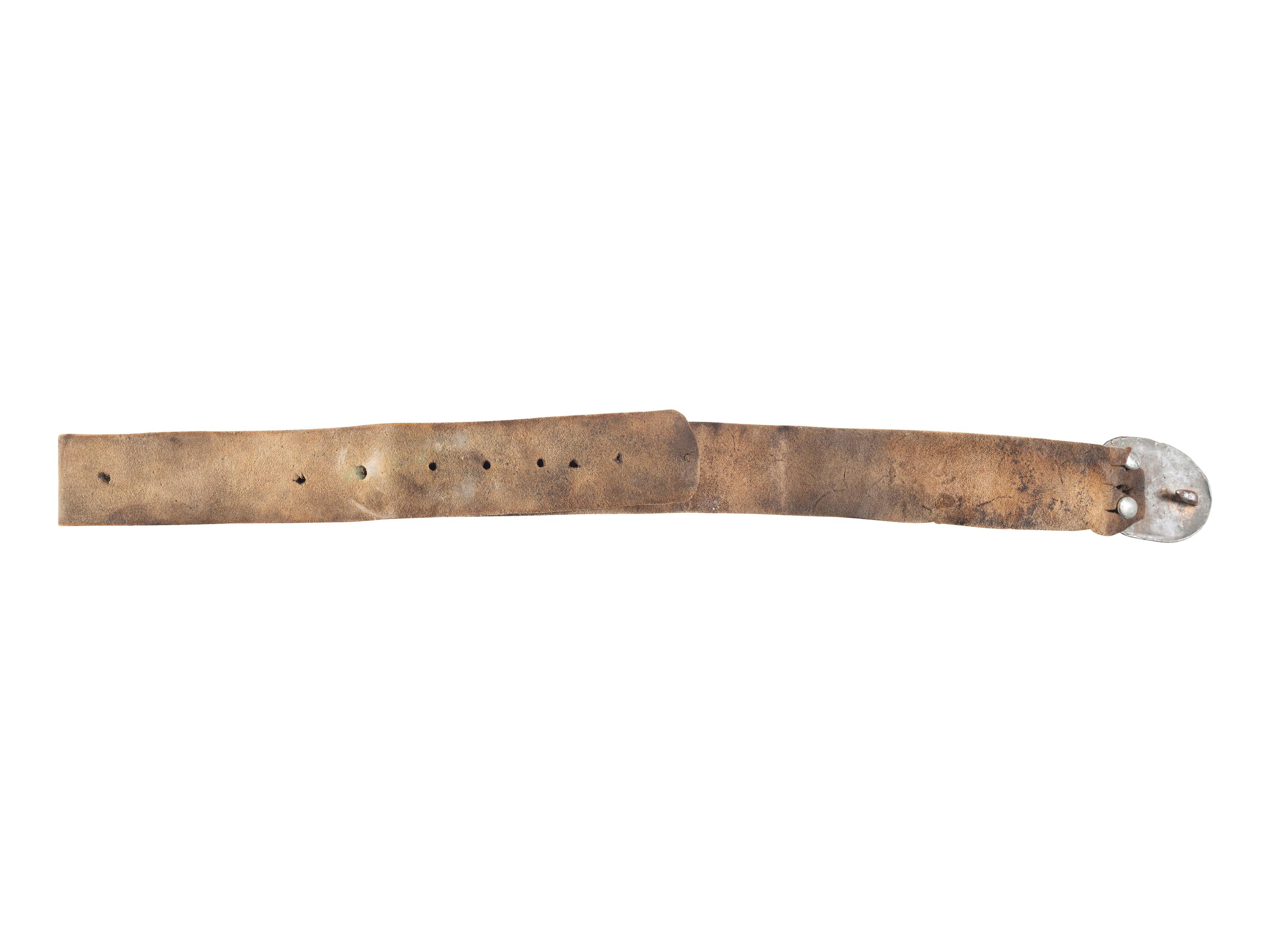 [CIVIL WAR]. Georgia State belt plate. [Chicopee, MA?]: [Emerson Gaylord?], [ca 1850?]. [ With :] Buff leather belt.