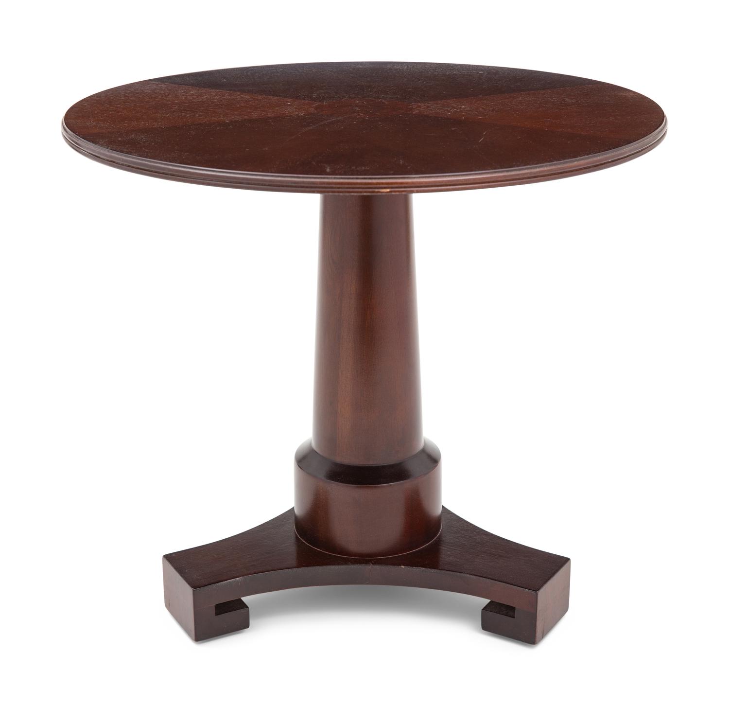 An Empire Style Mahogany Pedestal Side Table