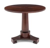An Empire Style Mahogany Pedestal Side Table
