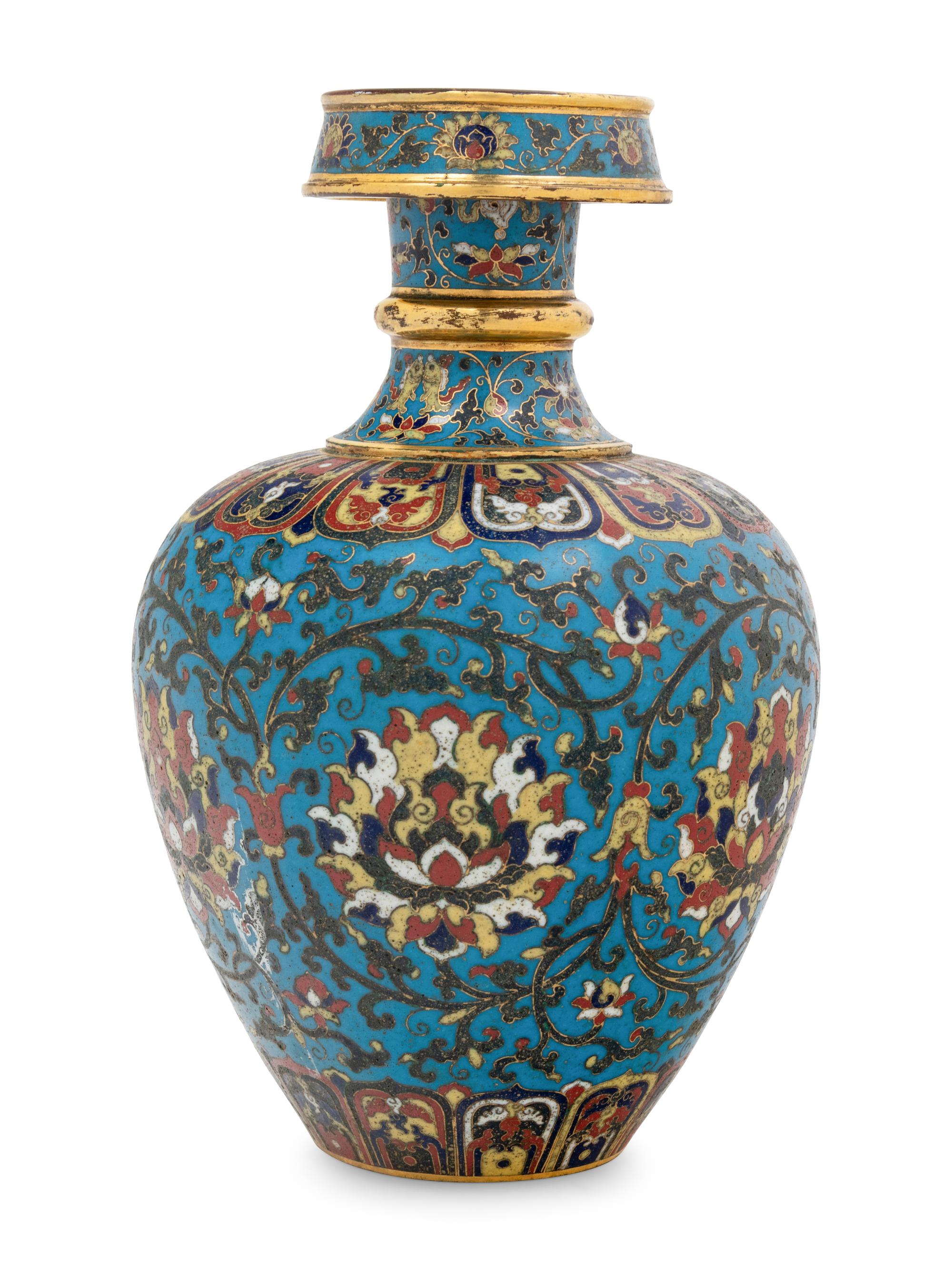 A Cloisonné Enamel Zun Vase