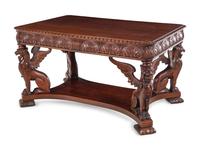 A Renaissance Revival Mahogany Library Table