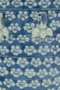 A Chinese Blue and White Cylindrical Jar and Cover