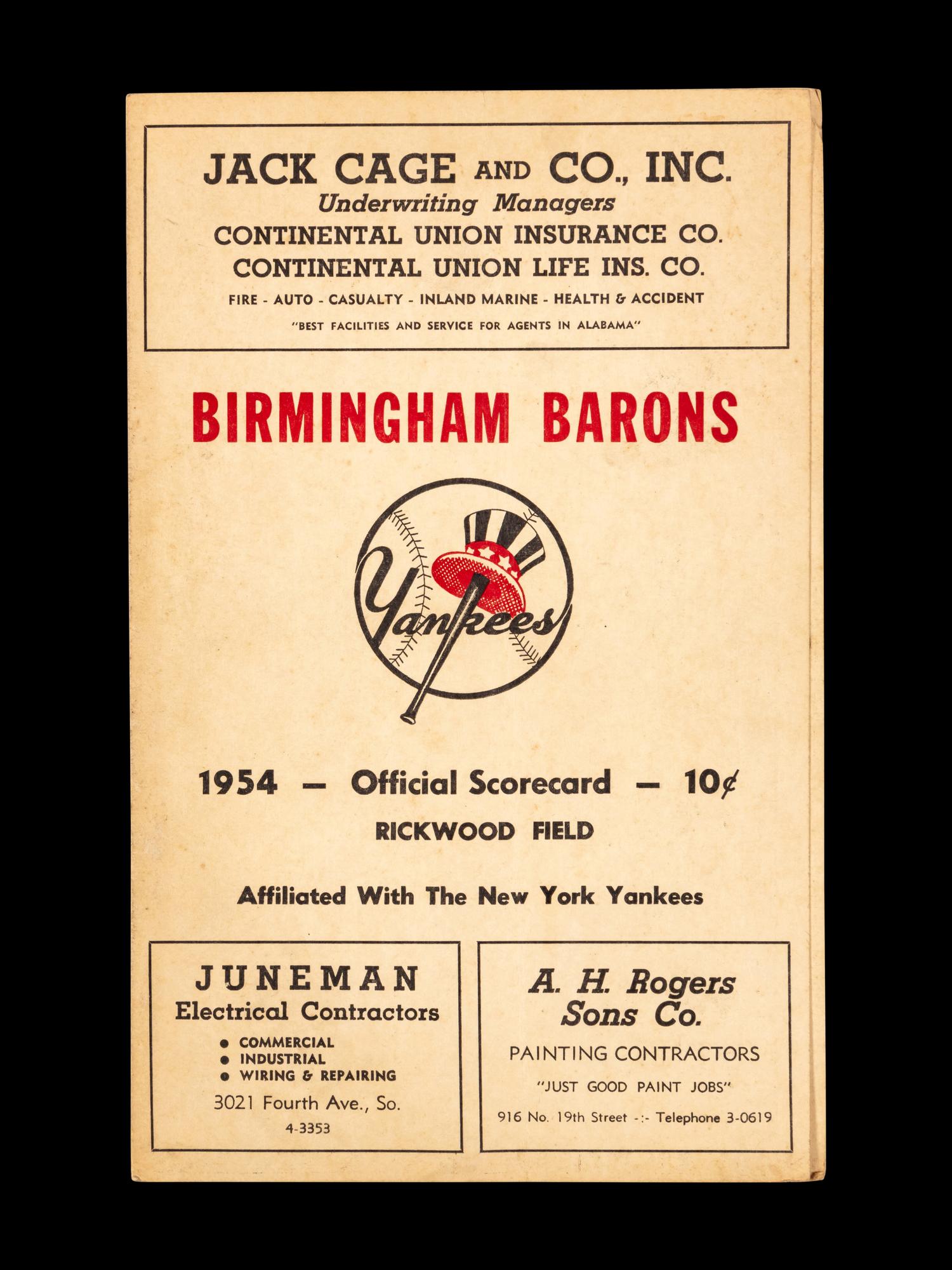 [ROBINSON, JACKIE]. Typed letter regarding "Air Lift Africa," [ With: ] Dodgers vs. Braves scorecard.
