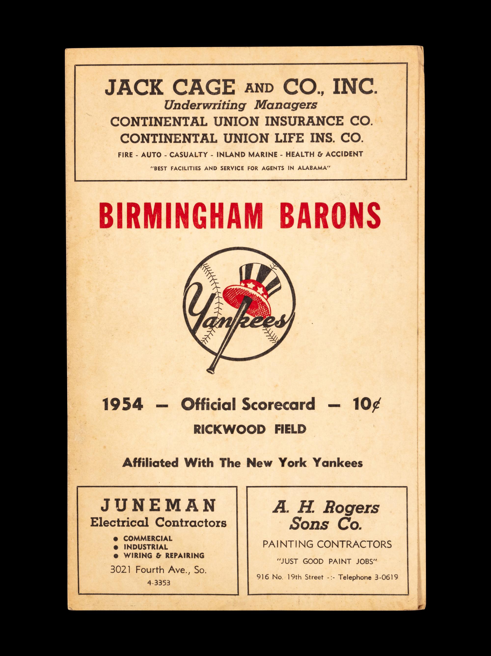 [ROBINSON, JACKIE]. Typed letter regarding "Air Lift Africa," [ With: ] Dodgers vs. Braves scorecard.