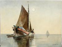 A.G. Morang, (20th century), Untitled (Seascape)