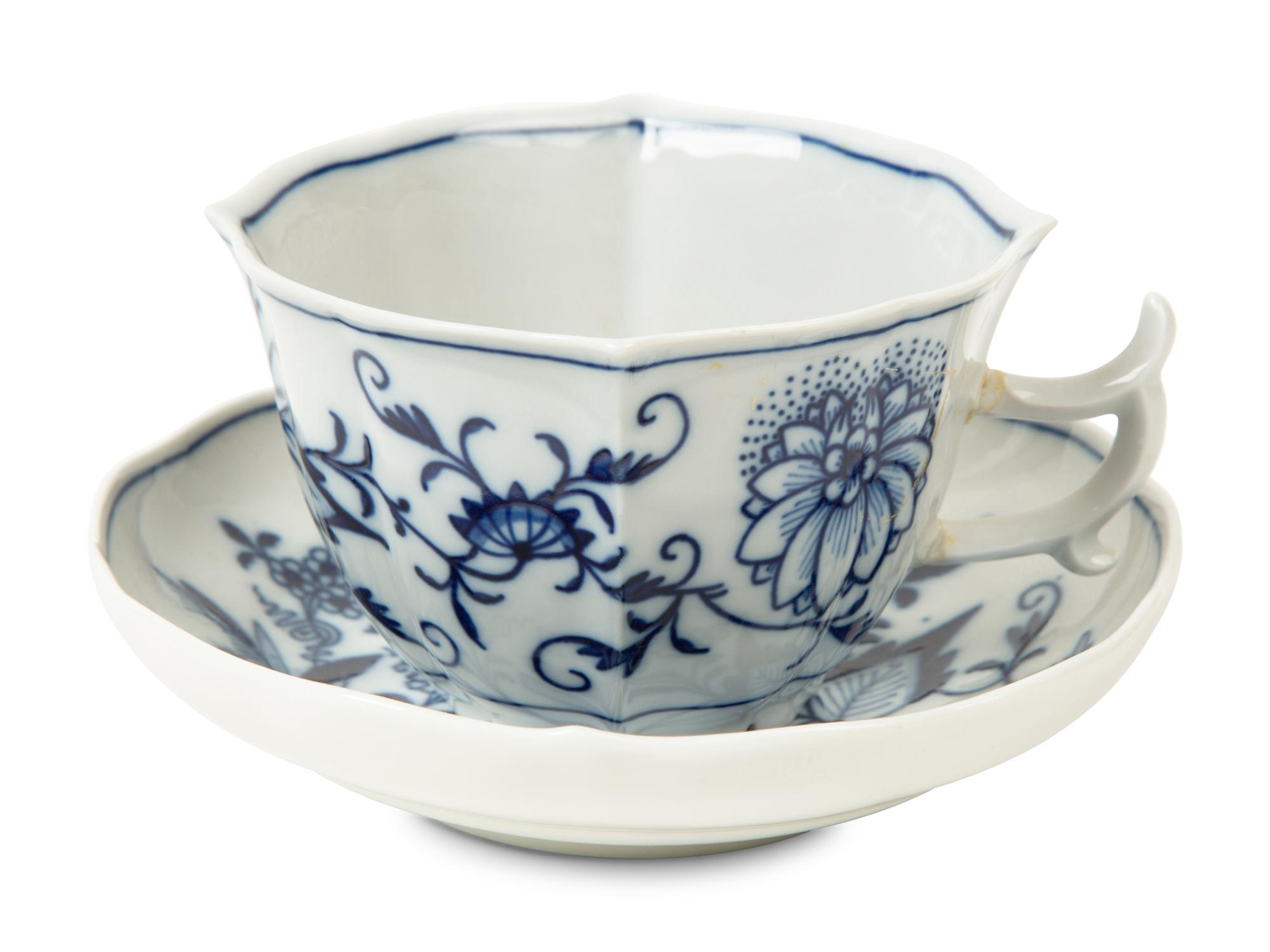 Six Meissen Porcelain Cups and Saucers — 19TH/20TH CENTURY
