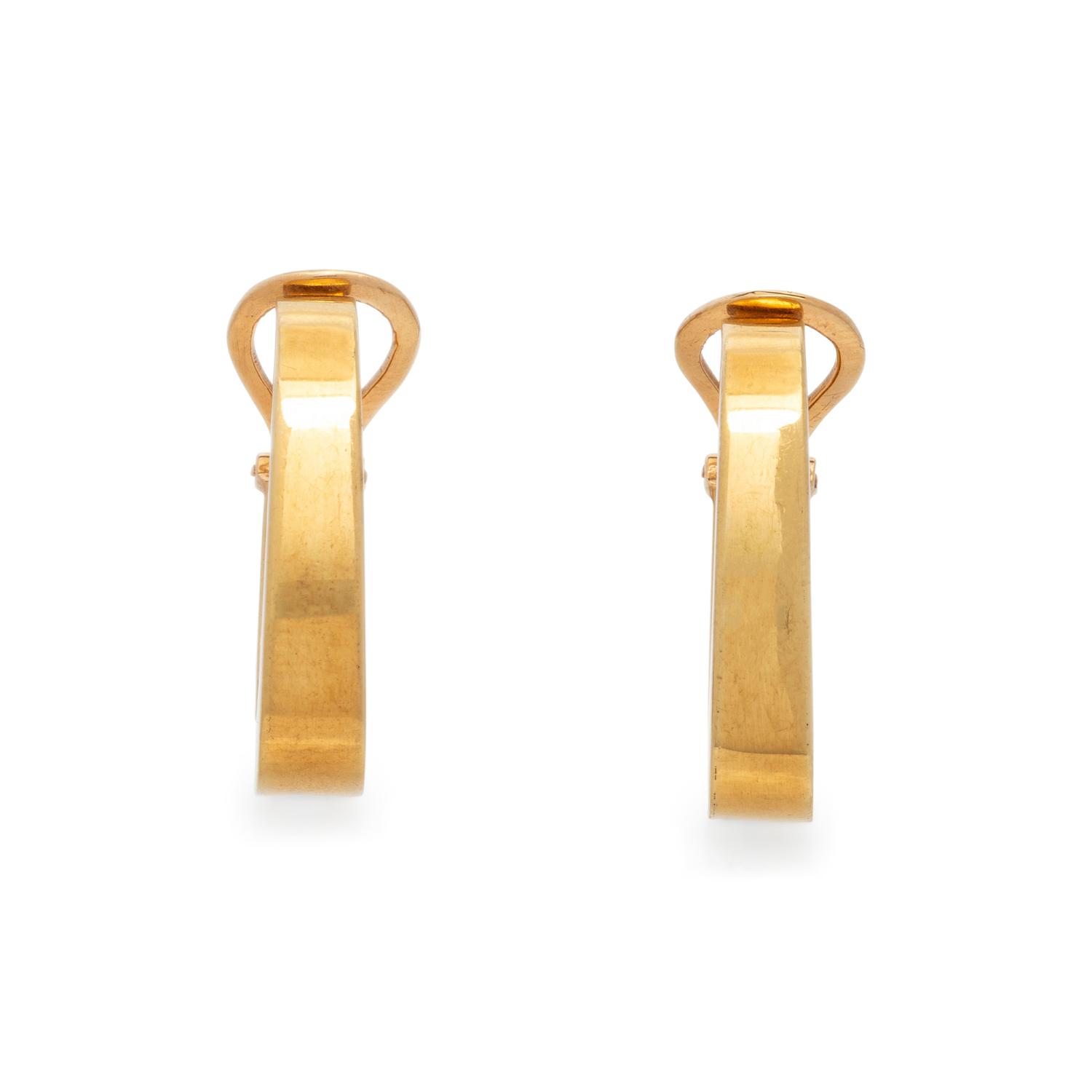 YELLOW GOLD HOOP EARRINGS