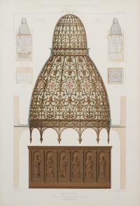 A Framed Set of French Architectural Engravings by César Daly (French, 1811-1894)