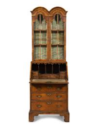 A George I Style Walnut Bureau Bookcase