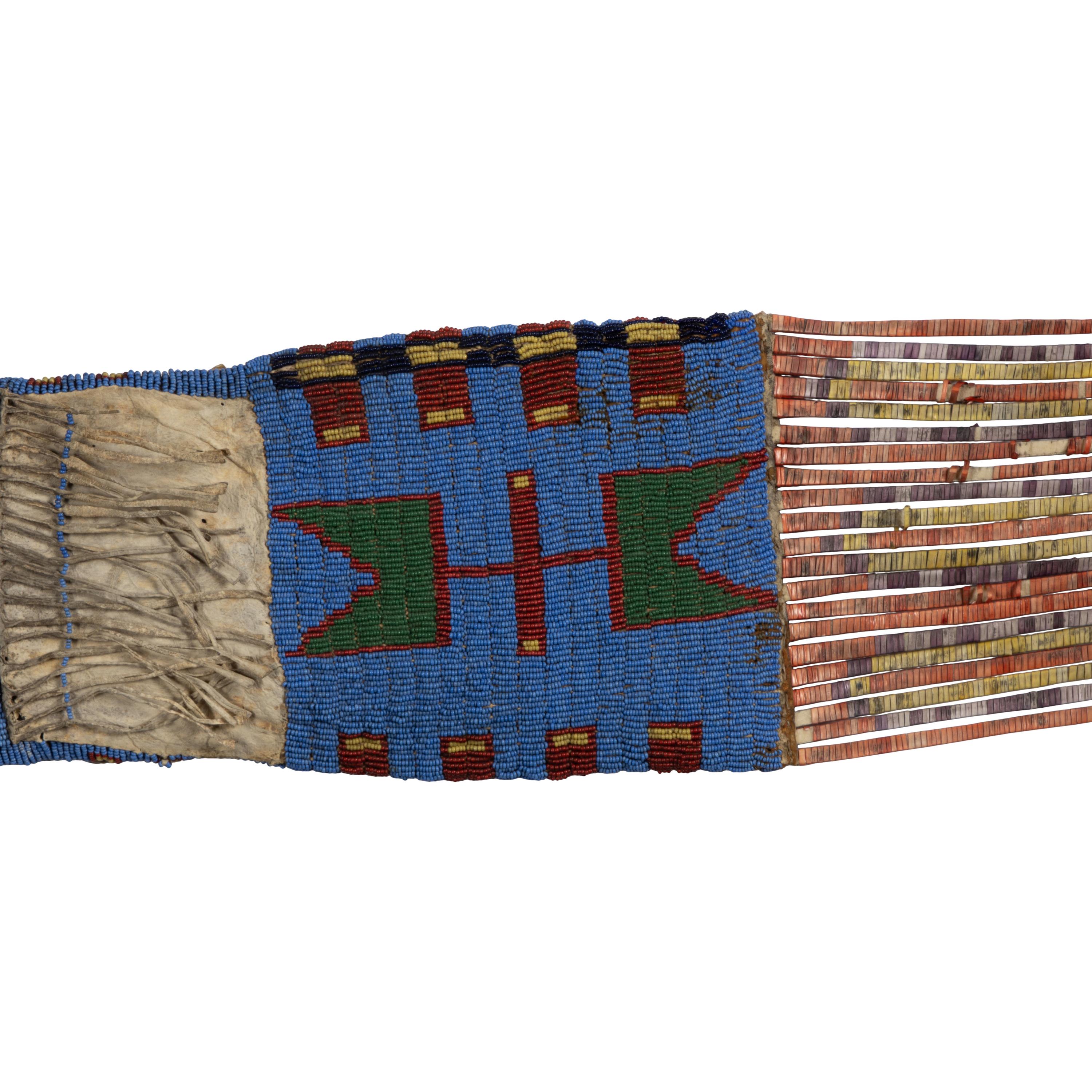 Sioux Beaded Hide Tobacco Bag