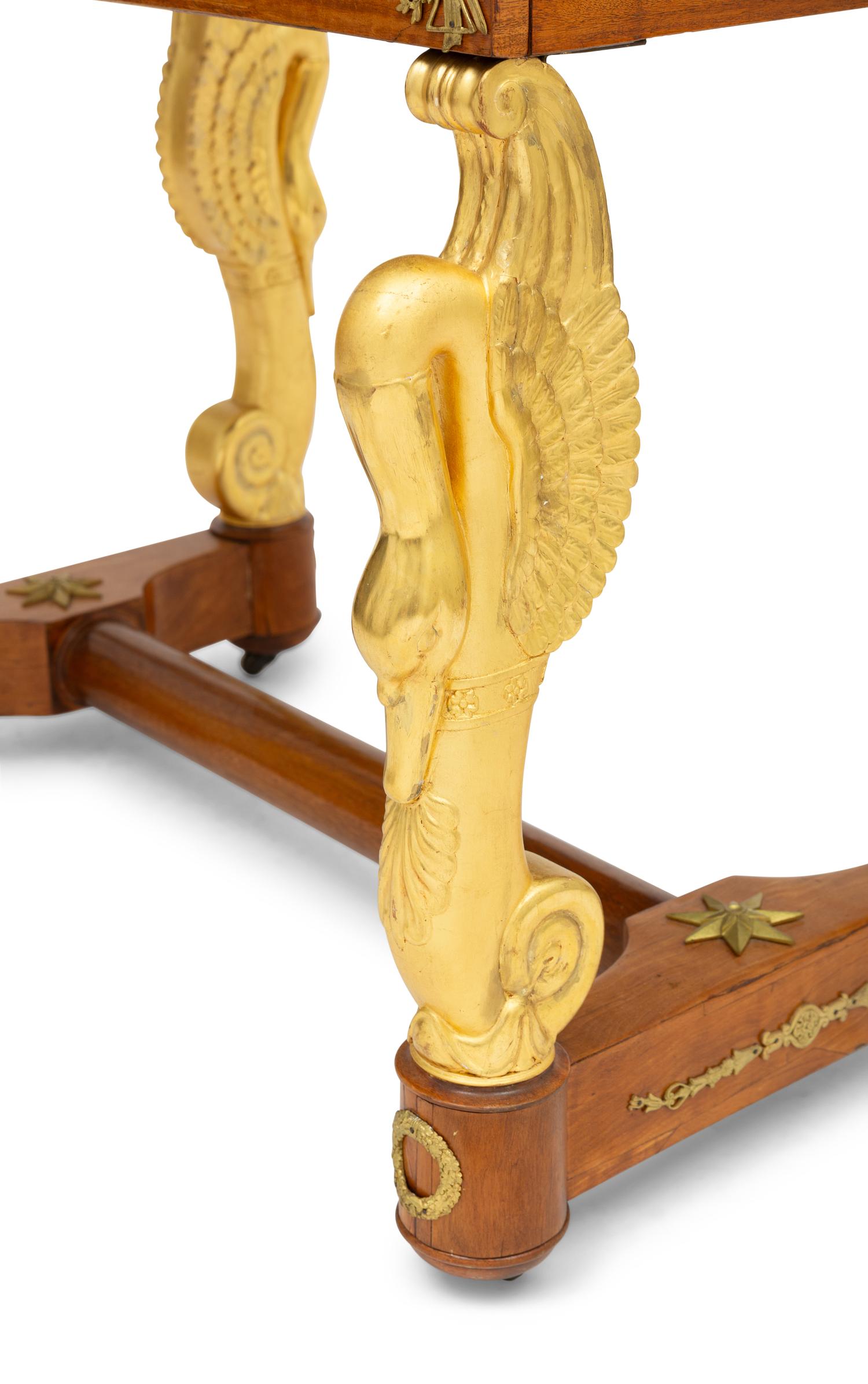 An Empire Parcel-Gilt Mahogany Writing Table