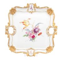 A Meissen Porcelain Tray Width 16 inches.