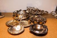Ten Silver-Plate Table and Serving Articles Height of tallest 10 inches.