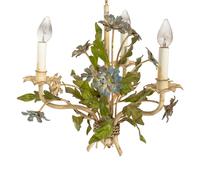 An Italian Tole Peinte Three-Light Chandelier