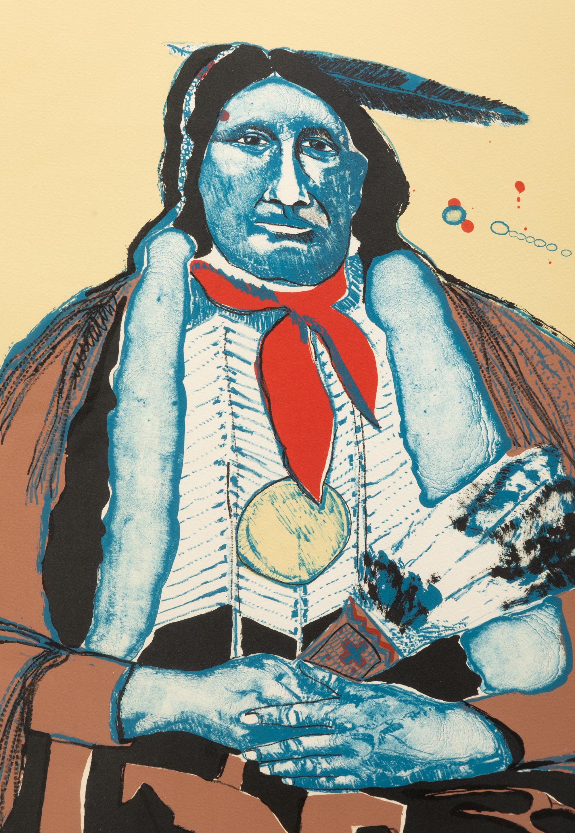 Indian with Feather Fan (First State), edition 66/150