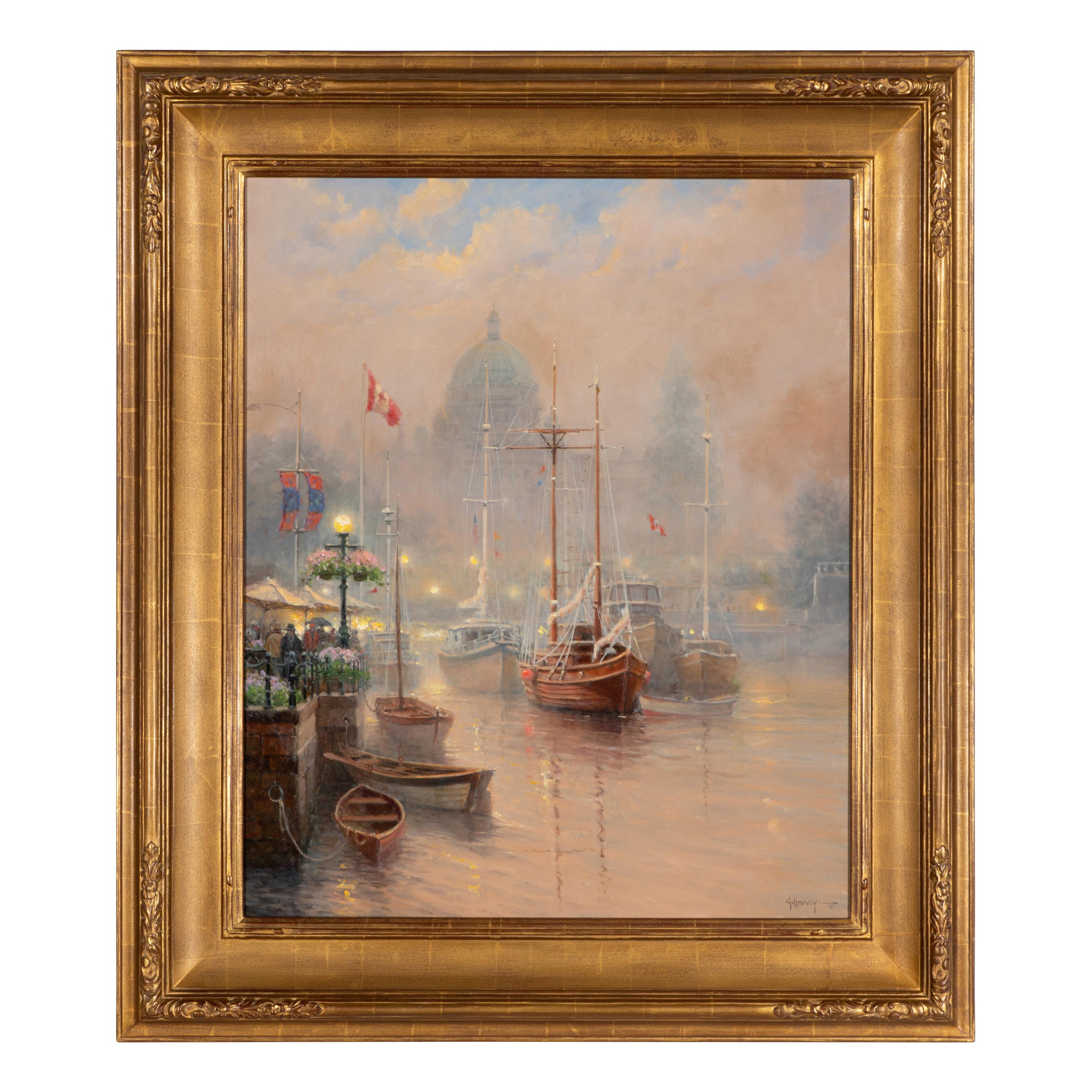 G. Harvey (American, 1933 -2017) — Harbor Fog, Victoria, B.C.