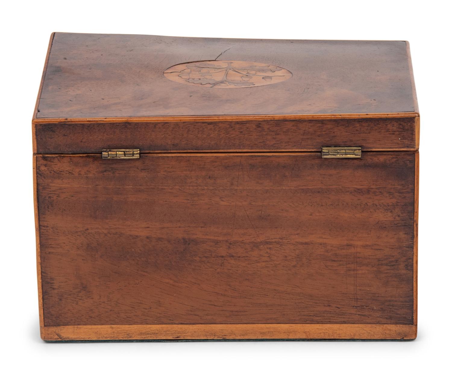 A George III Marquetry Tea Caddy
