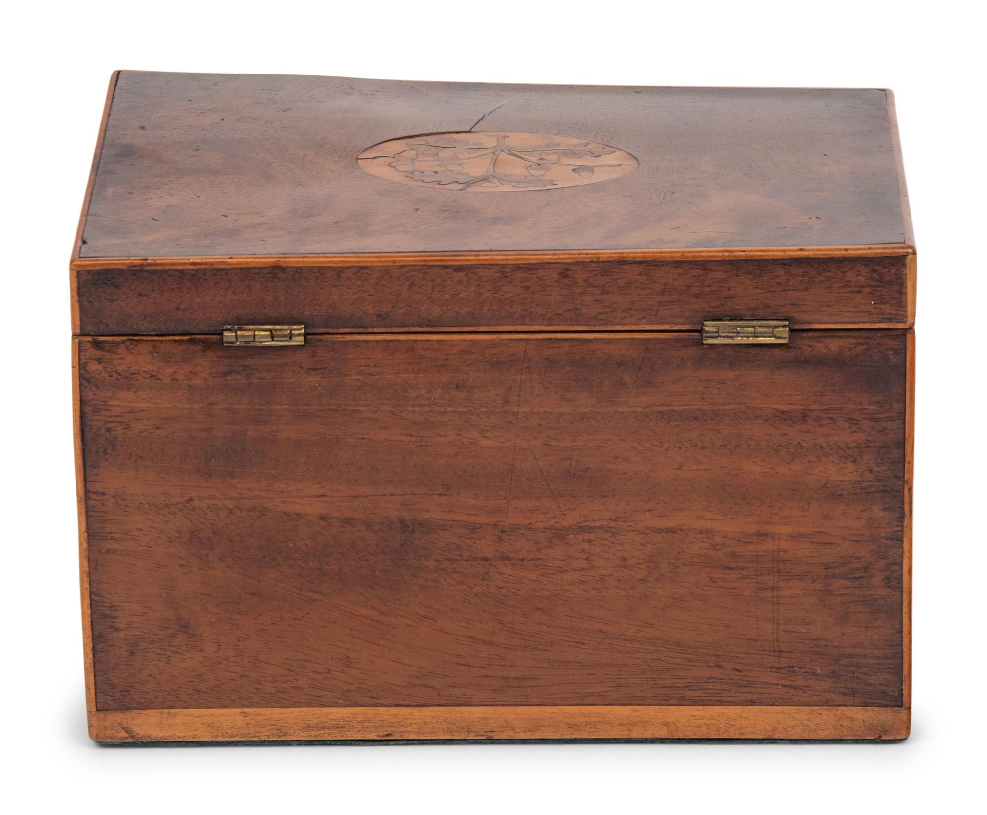 A George III Marquetry Tea Caddy