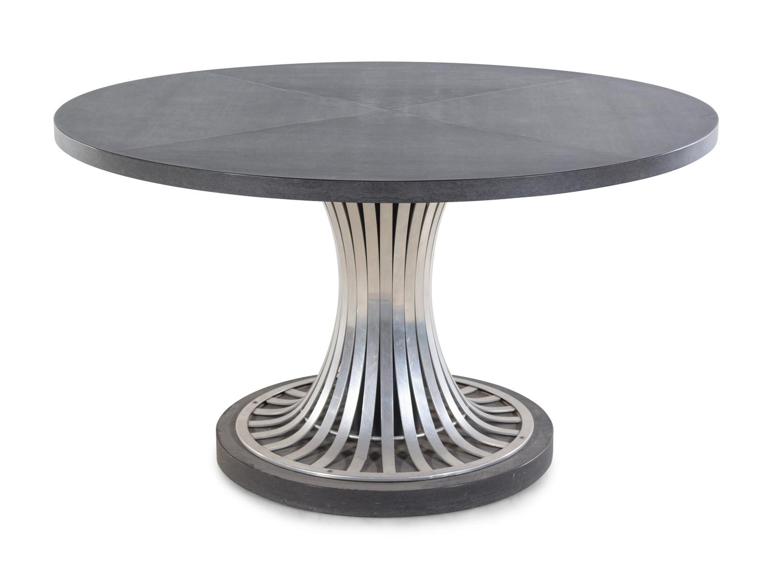 A Modernist Marble and Chrome Center Table