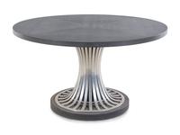 A Modernist Marble and Chrome Center Table