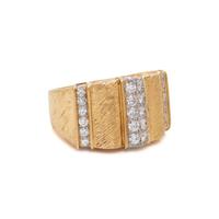 YELLOW GOLD AND DIAMOND RING
