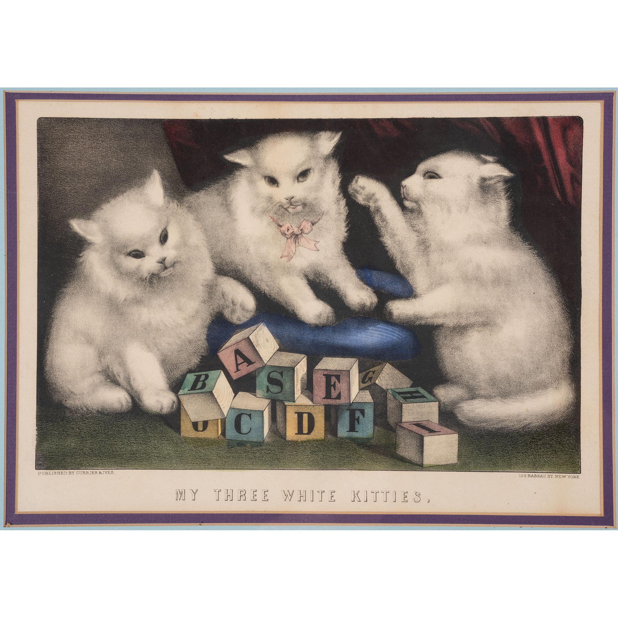 [LINCOLNIANA]. CURRIER & IVES, publishers. A group of 2 lithographs, incl. example featuring Abraham Lincoln.