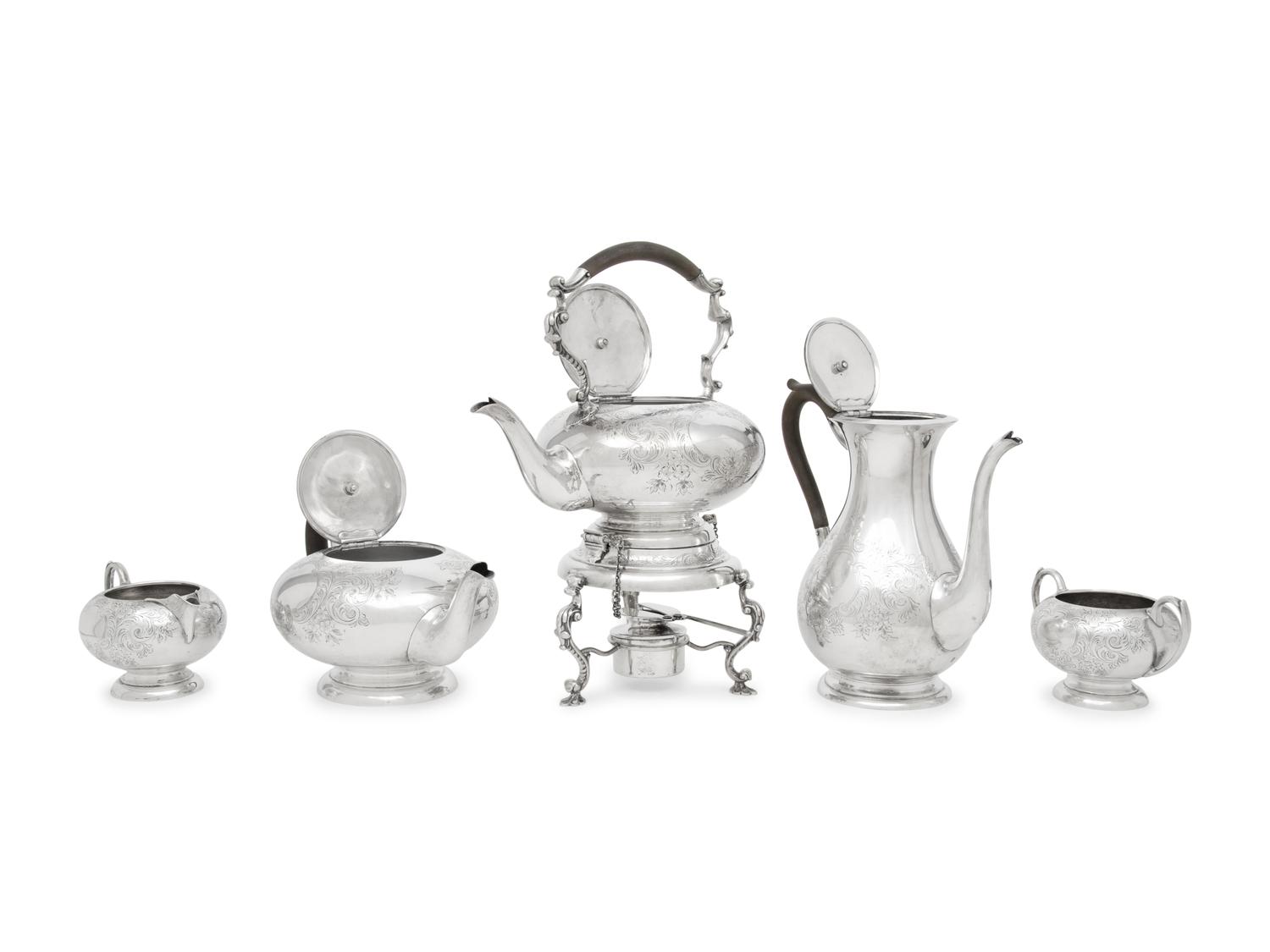 A Canadian Silver Five-Piece Tea and Coffee Service
