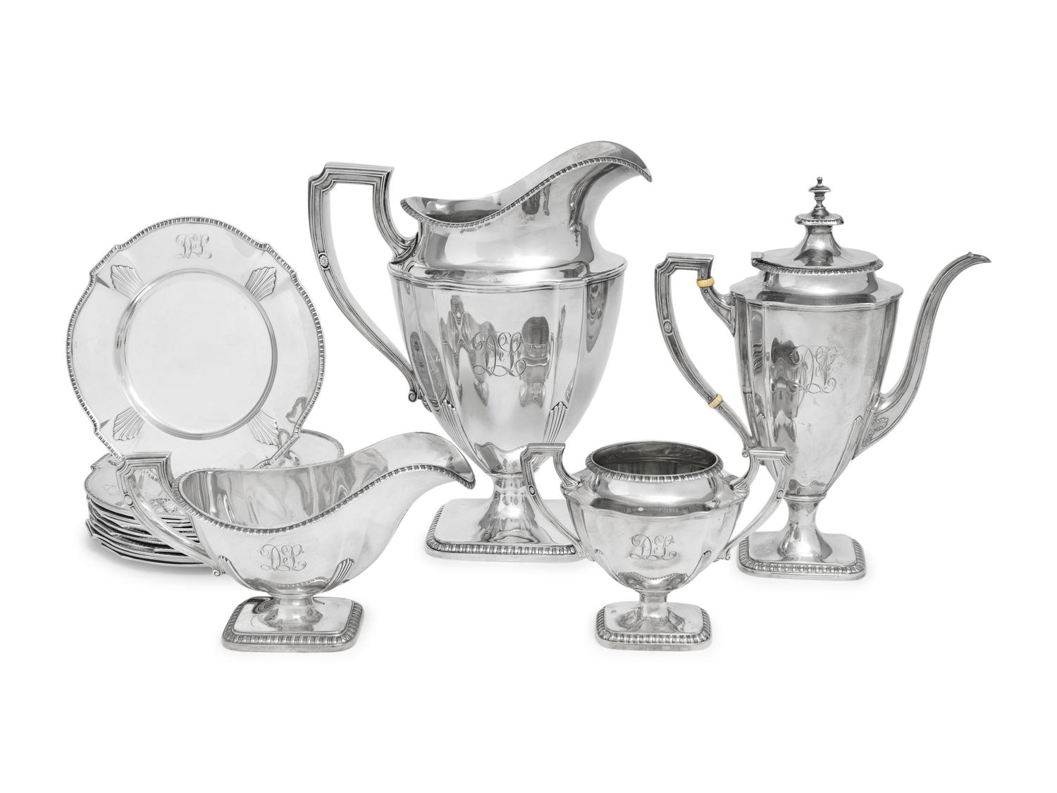 An American Silver St. George Table Service
