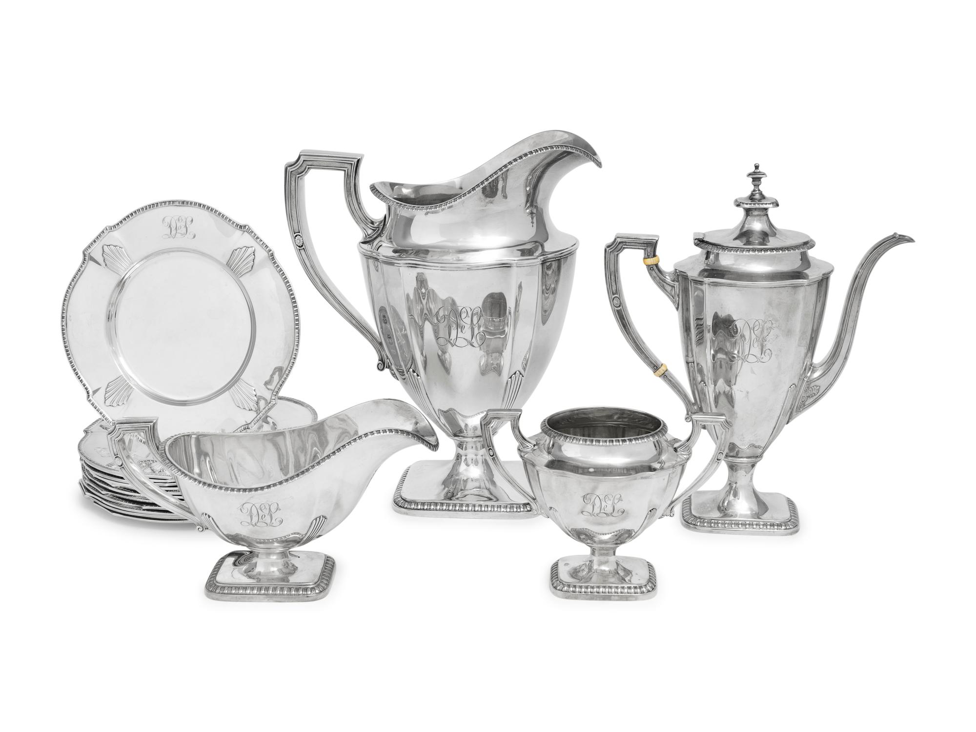 An American Silver St. George Table Service