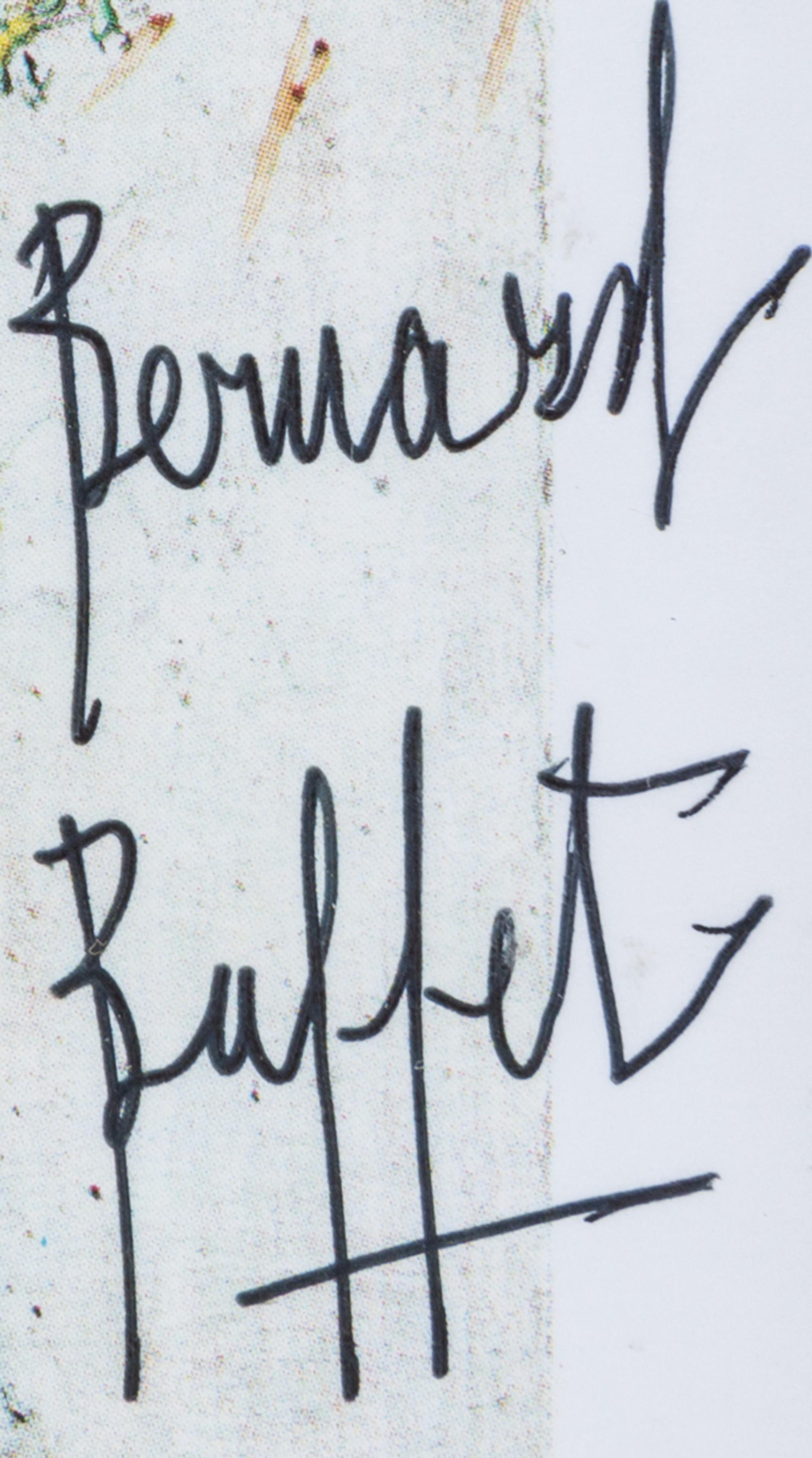 BUFFET, BERNARD. Color postcard signed ("Bernard Buffet"), n.d.