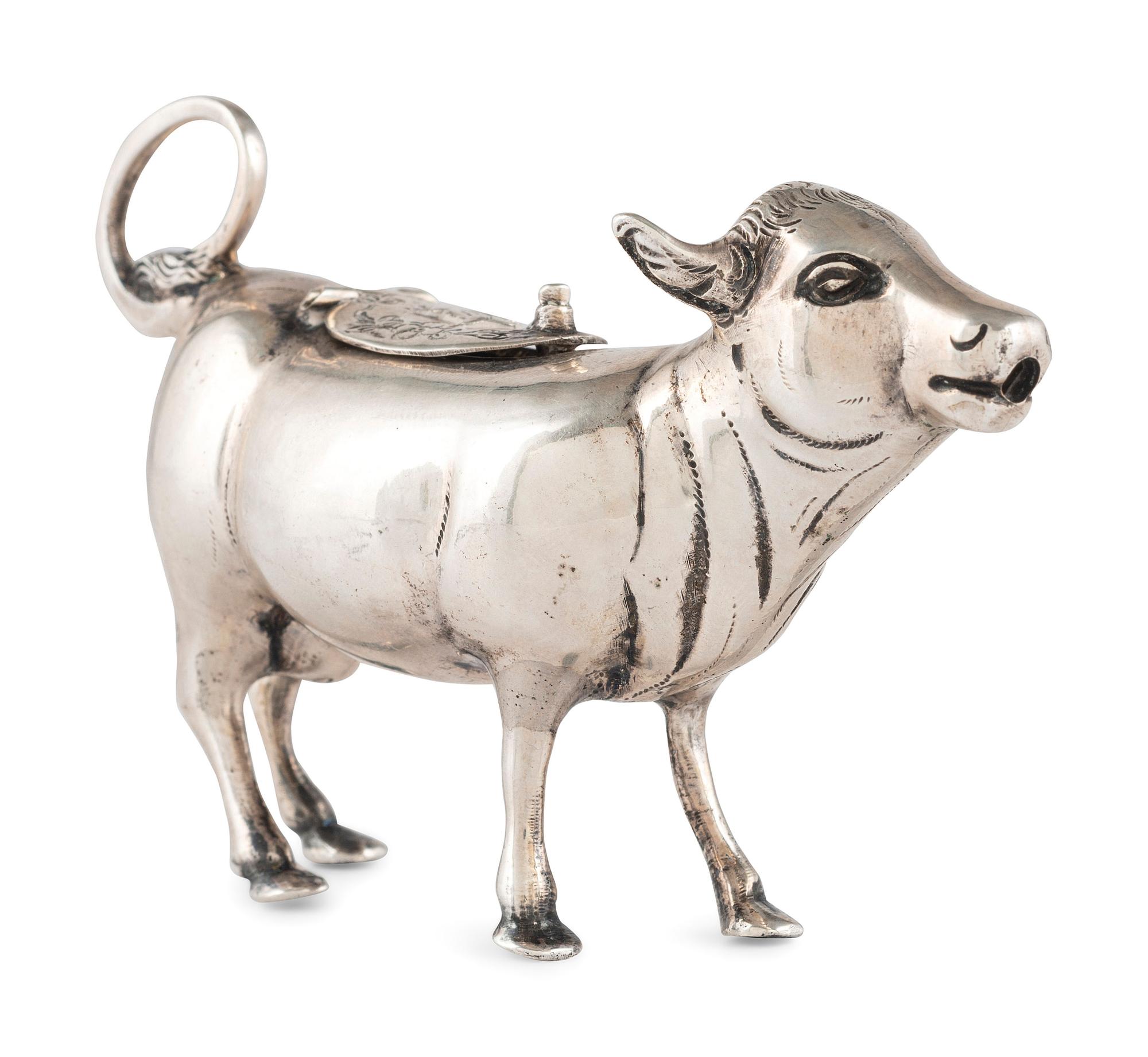 A German Silver Cow Creamer