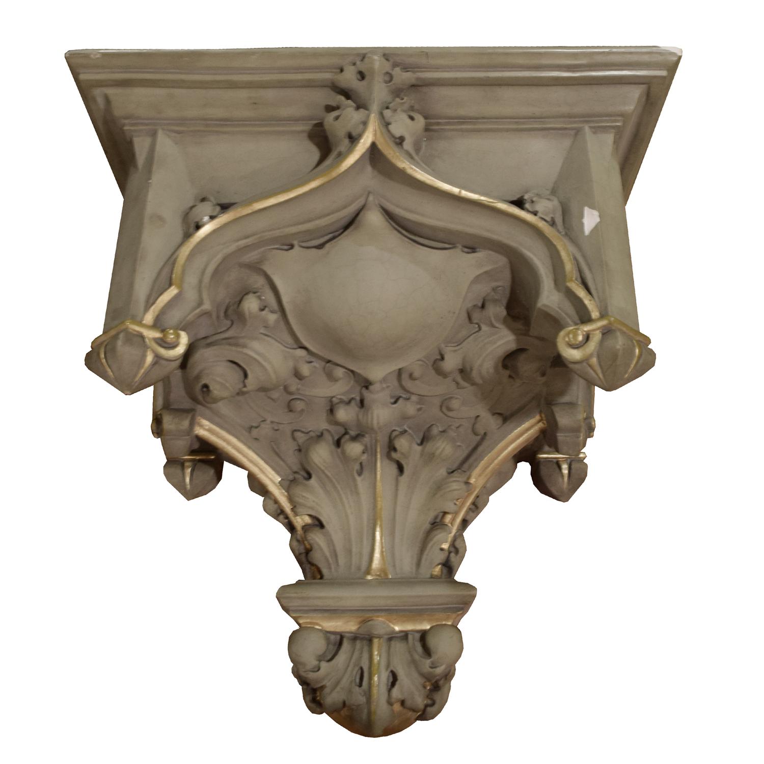 A Painted Cast Composition Bracket 19.5" W x 15" D x 19.5" H — United States, 20th Century