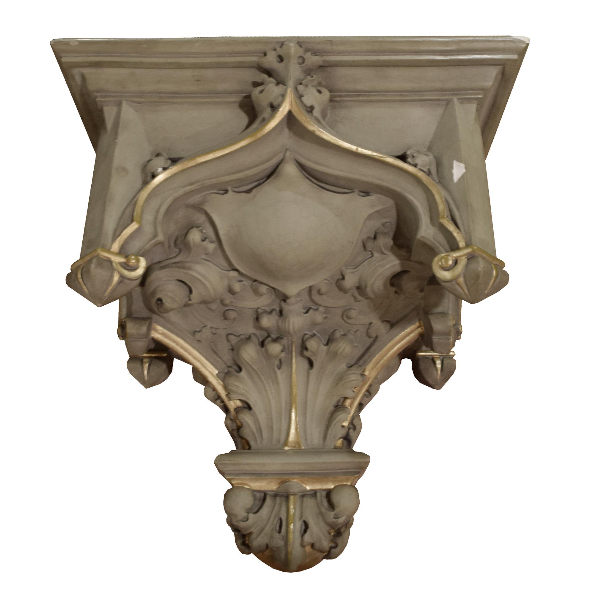 A Painted Cast Composition Bracket 19.5" W x 15" D x 19.5" H — United States, 20th Century