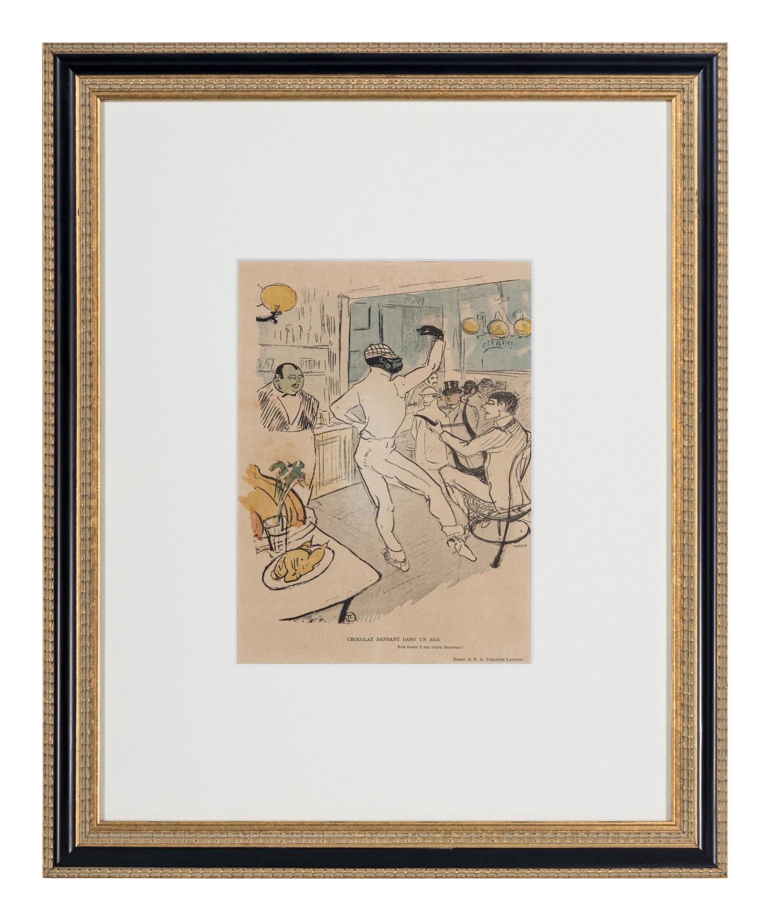 A Group of Three Prints from Le Rire ( Baron Dans Le Charbonniers , Entree de Cha-U-Kao , and Chocolat Dansant Dans Un Bar )