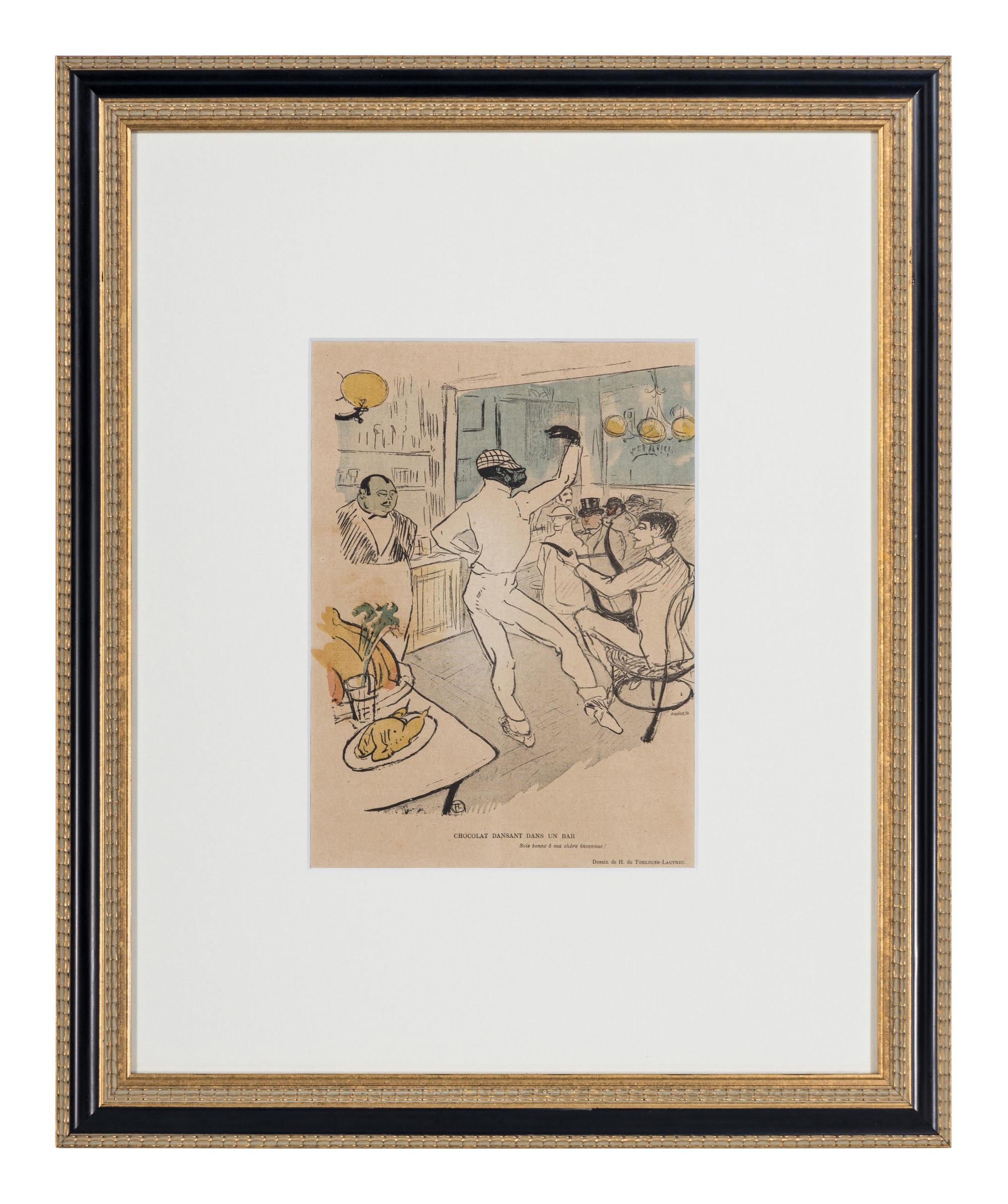 A Group of Three Prints from Le Rire ( Baron Dans Le Charbonniers , Entree de Cha-U-Kao , and Chocolat Dansant Dans Un Bar )