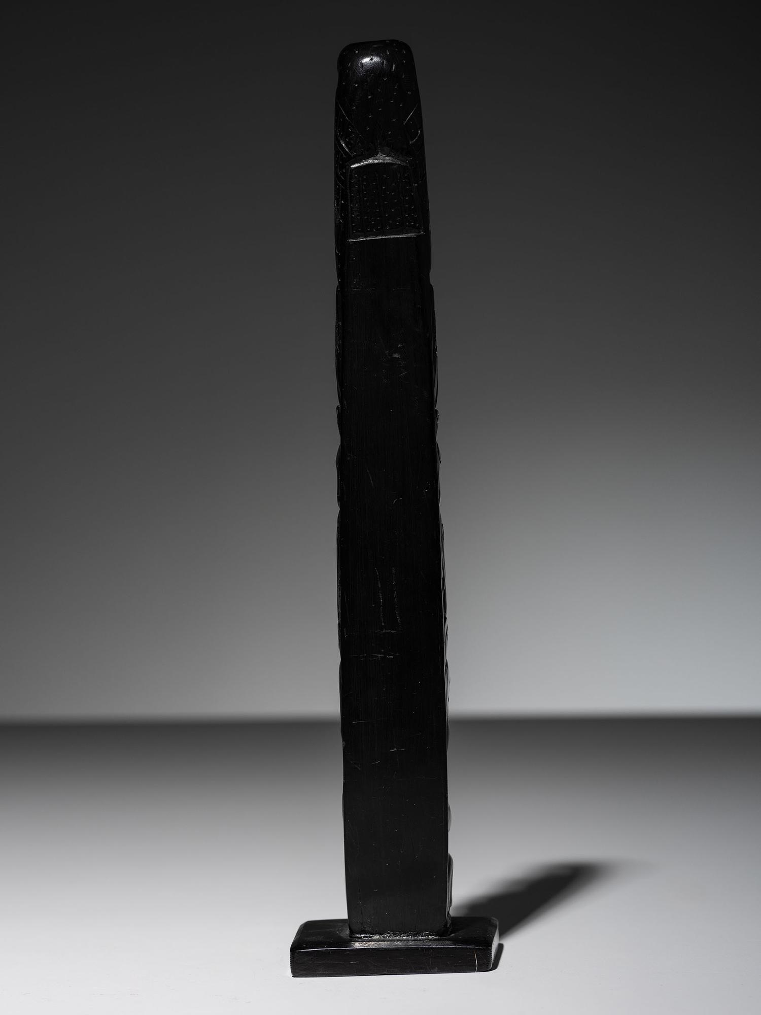 Haida Argillite Model Totem Pole
