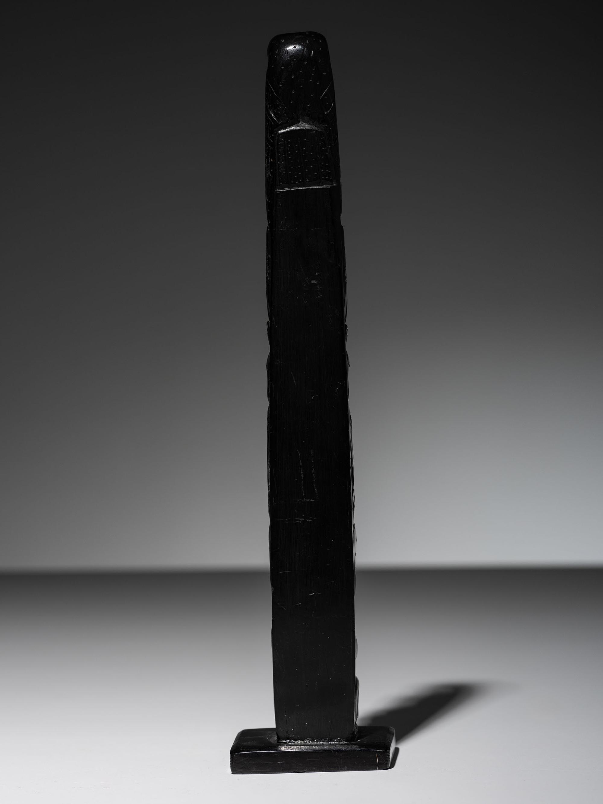 Haida Argillite Model Totem Pole