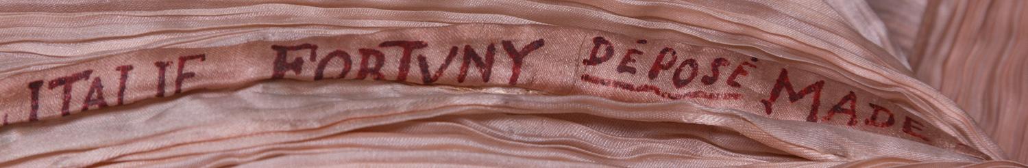A Mariano Fortuny Apricot "Delphos" Gown,