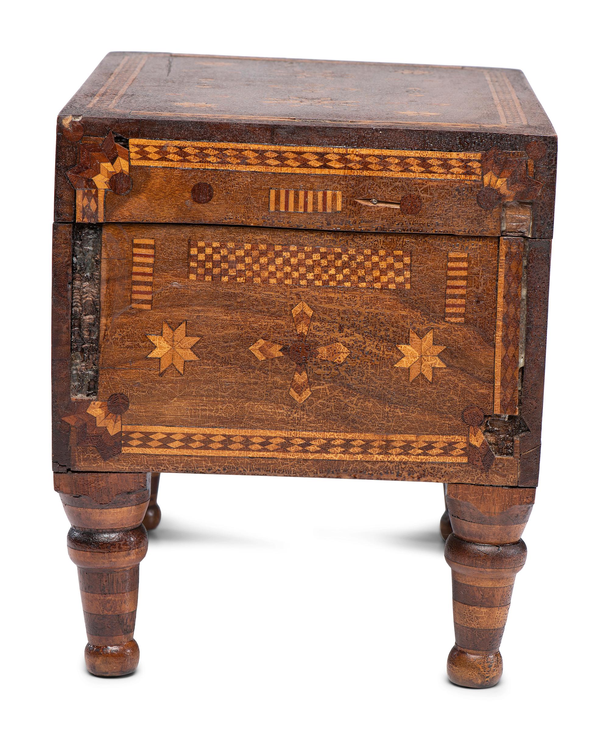 A Folk Art Marquetry Chest