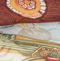Three Hermès 90cm Silk Chiffon Scarves