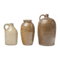 Three Glazed Stoneware Items