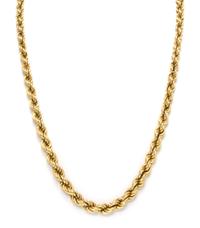An 18 Karat Yellow Gold Graduated Rope Chain Necklace. 12.30 dwts.