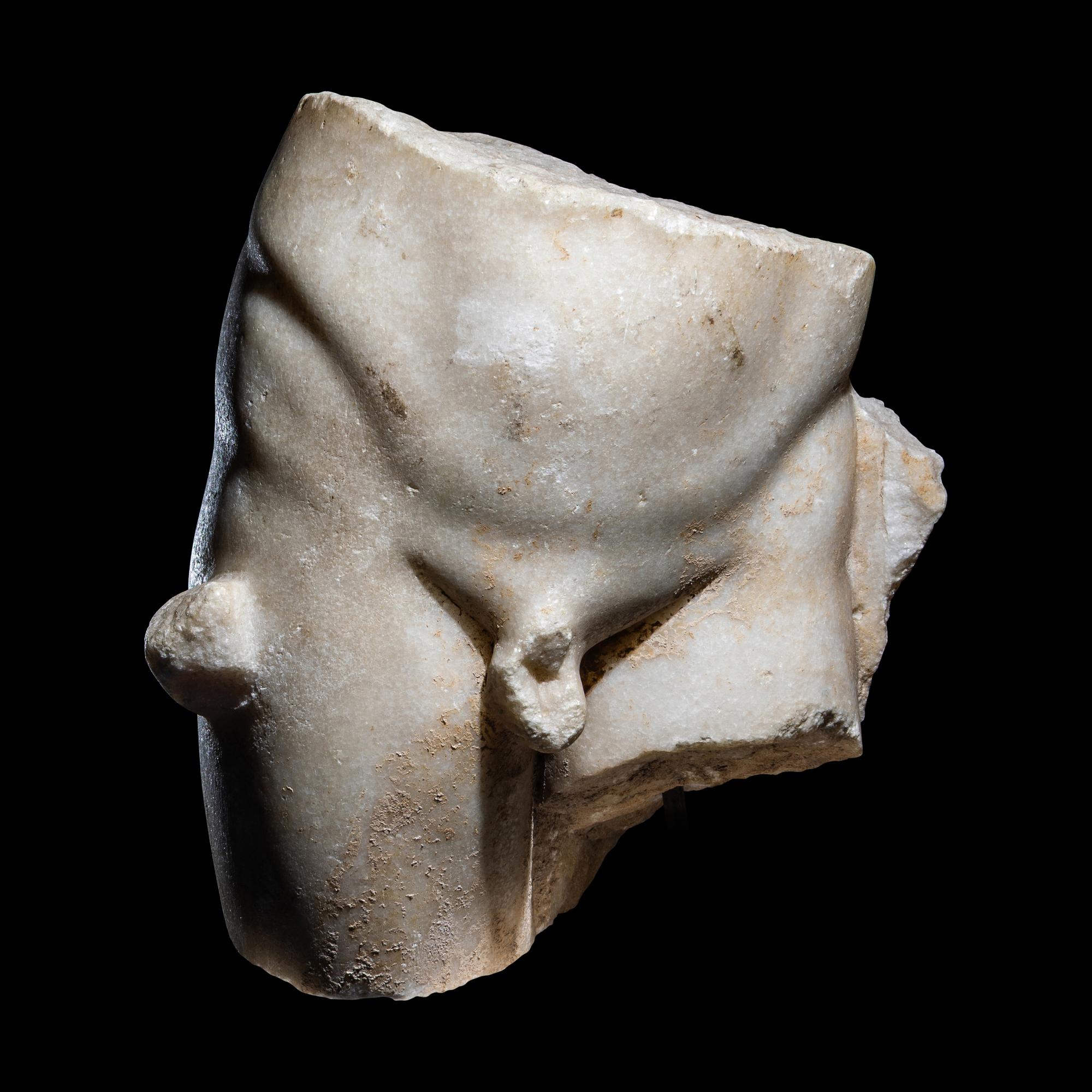 A Roman Marble Lower Torso of a Youth
