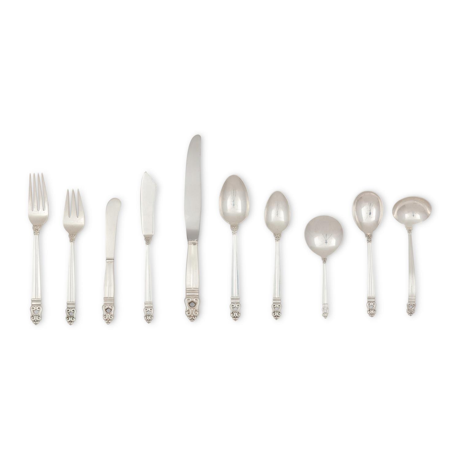 An American Silver Flatware Service