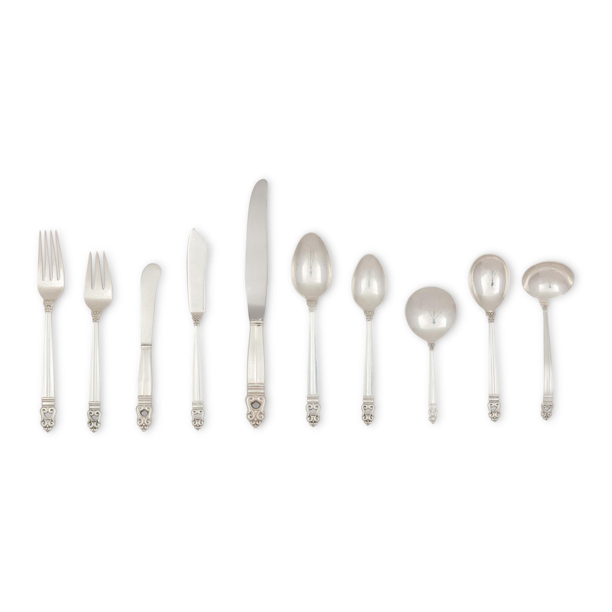 An American Silver Flatware Service