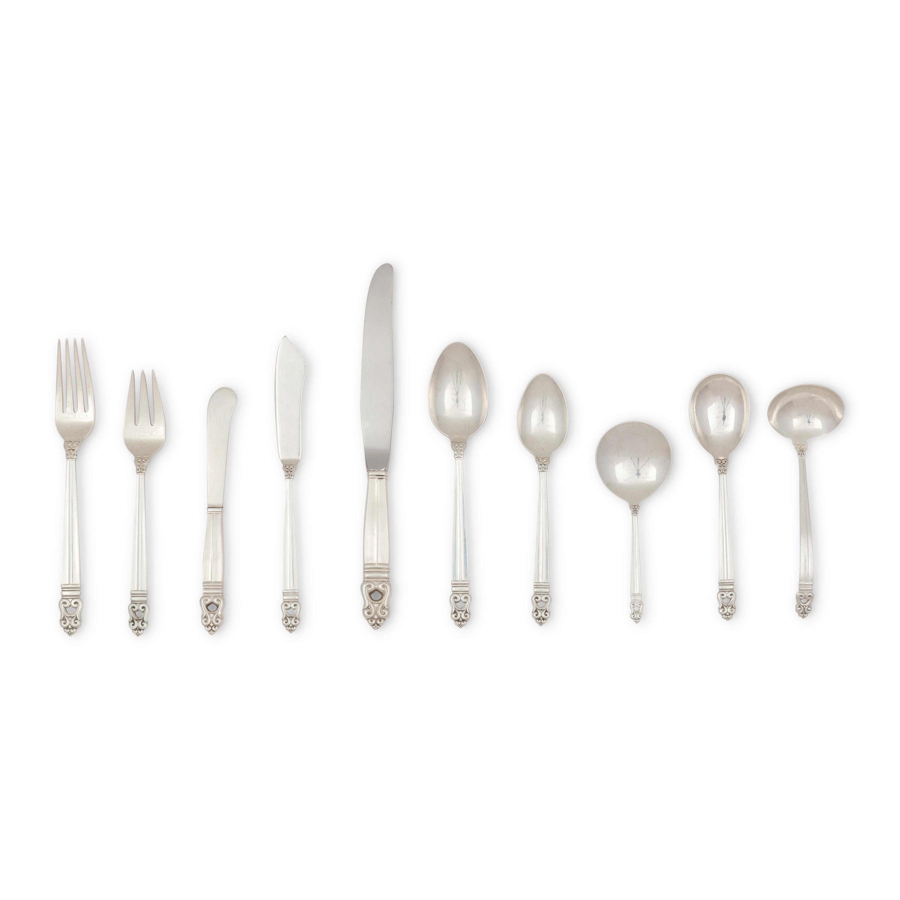 An American Silver Flatware Service