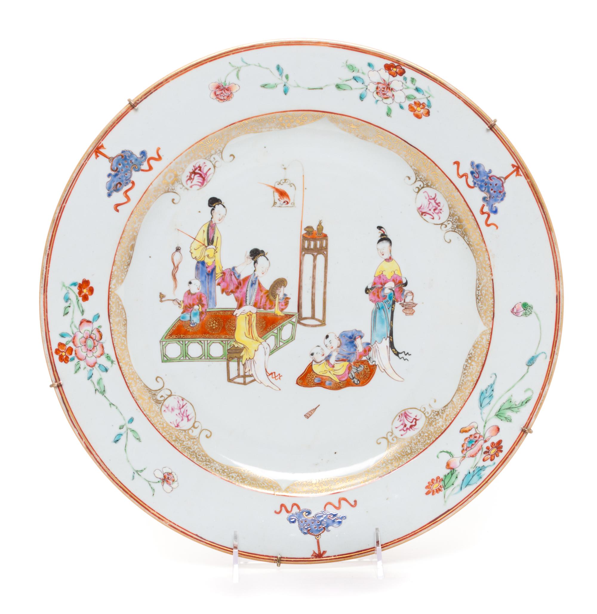 A Chinese Export Famille Rose Plate Diameter 13 1/2 inches. — 18TH CENTURY